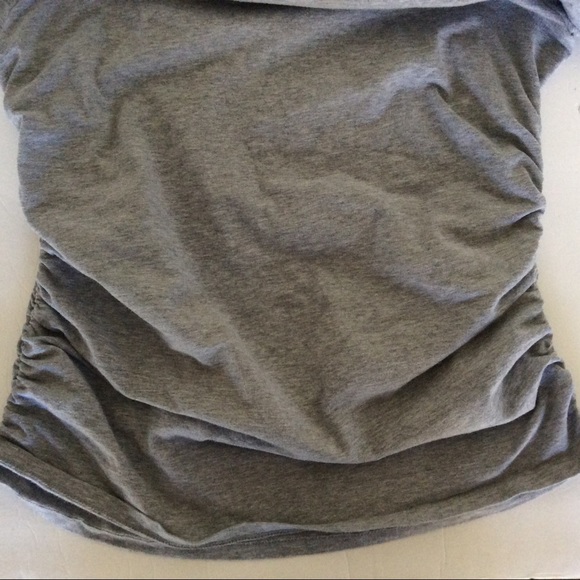 MICHAEL KORS ZIPPER DETAIL SIDE RUCHED TEE SHIRT SIZE LARGE - Picture 7 of 7